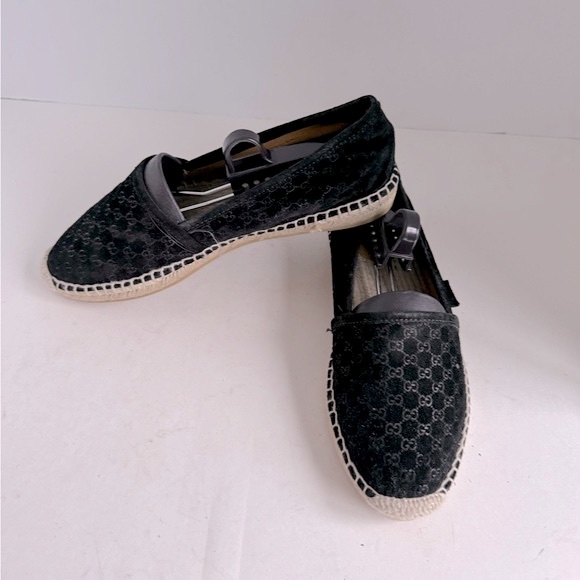 Gucci Womens Black Guccissima Suede Pilar Espadrille - EU 37 - Picture 5 of 13